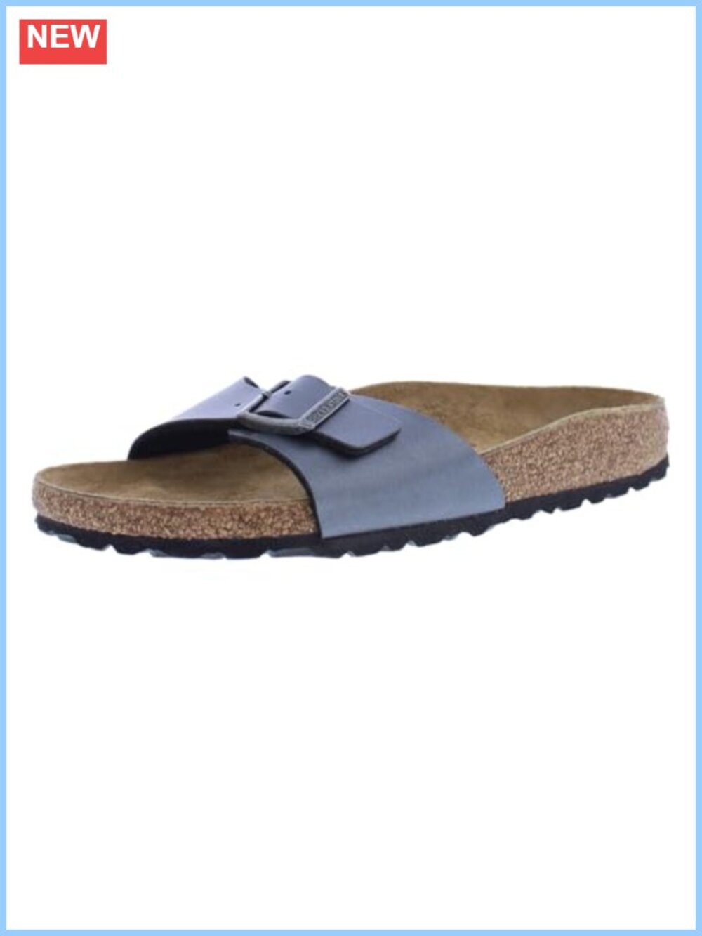 Birkenstock Open Toe Sport Sandals - Unisex Metallic Black Strappy Slides